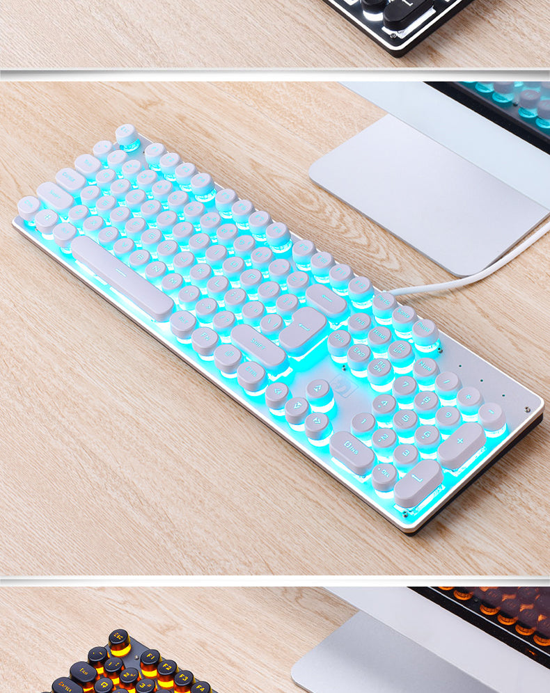 Wired Gaming Retro Luminous Keyboard